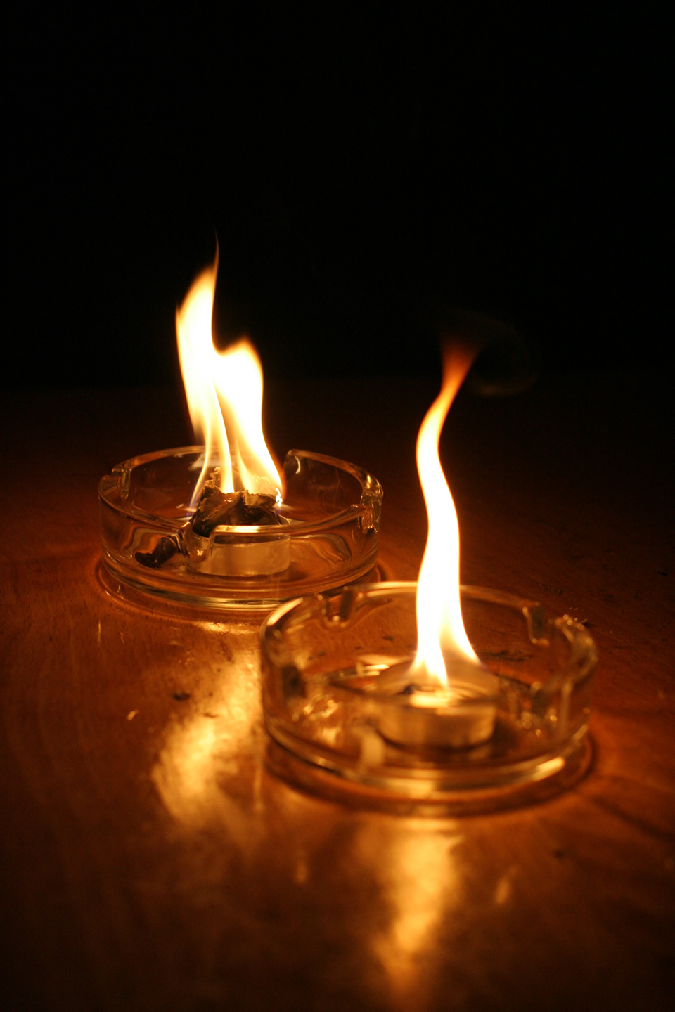 Pyrotechnically enhanced tealights, The Spiegel Garden, Edinburgh