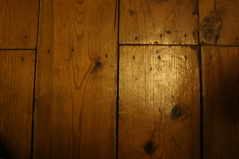 Varnished wooden floor