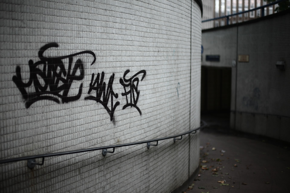 Graffiti near underpass, Birmingham