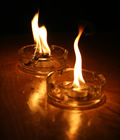 Pyrotechnically enhanced tealights, The Spiegel Garden, Edinburgh