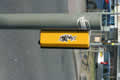 Sticker on pedestrian crossing control