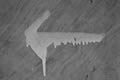45 degree arrow with paint drips