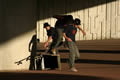 Skater underneath the Mancunian Way (composite image)